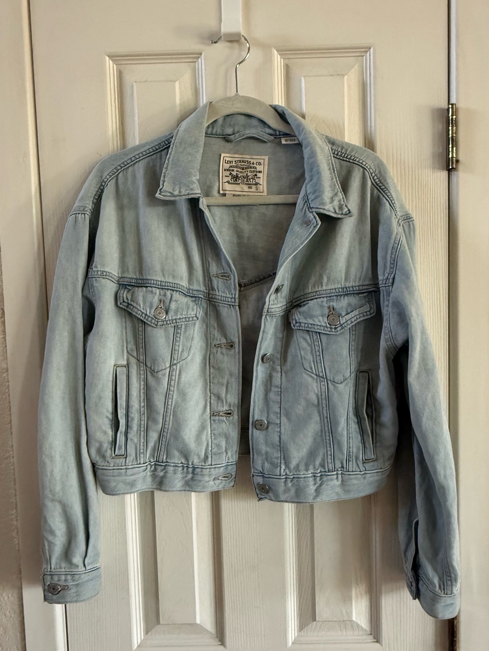 Levi's Light Blue Denim Jacket Sz S - Picture 2 of 7